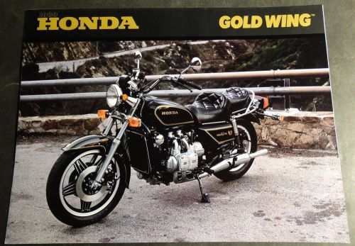1980 honda gold wing motorcycle sales brochure 4 pages nice  (712)