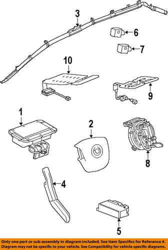 Cadillac gm oem 20861354 air bag module-head air bag