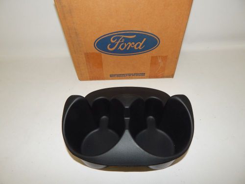 New oem 1999-2003 ford f-150 front console cup holder assembly black plastic