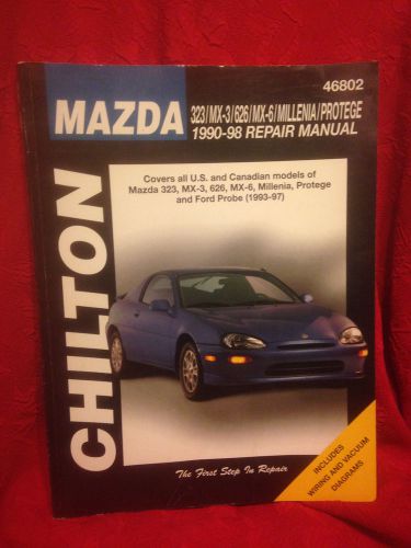 Chilton mazda 323/mx-3/626/mx-6/millenia/protege 1990-98 repair manual euc
