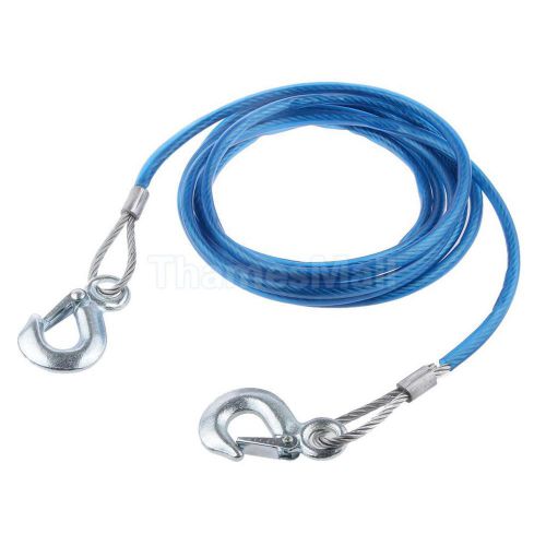 Tow towing pull rope 4m 3t car van strap hook heavy duty