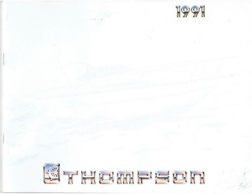 1991 thompson boat catalog - st. charles, michigan