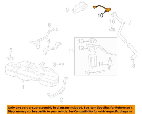 Gm oem fuel system-fuel filler housing or hose 22720375