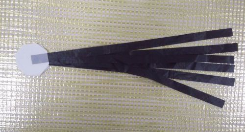 Set of 6 tell tales with self-adhesive, dacron sailcloth discs, black&amp;white set