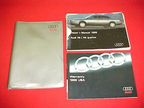1996 audi a6 quattro original owners manual service guide case pouch kit 96 book