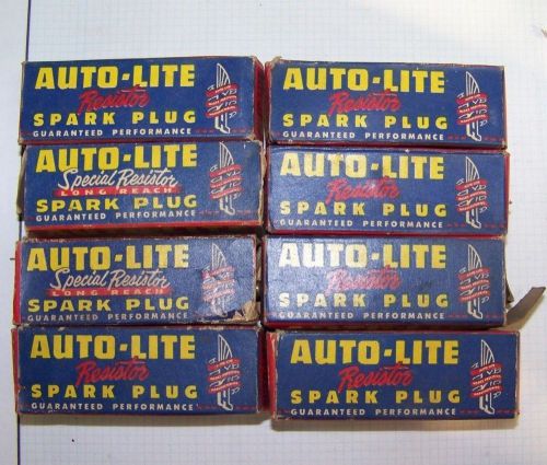 Vintage auto-lite spark plugs set of eight 4gs-150  chysler hemi new in boxes