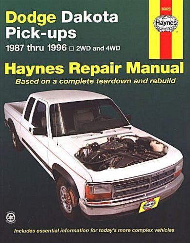 Dodge dakota pickup truck repair manual 2wd, 4wd 1987-1996