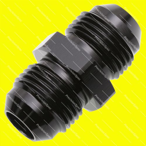 An8 to 8an jic straight male flare union fitting adapter black with 1yr warranty