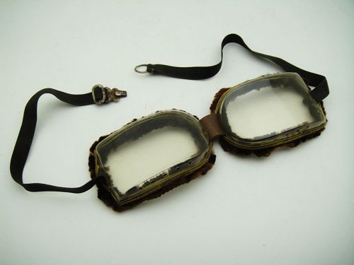 Motoring 30's car motorcyle goggles pilot vintage rider celluloide art deco #1