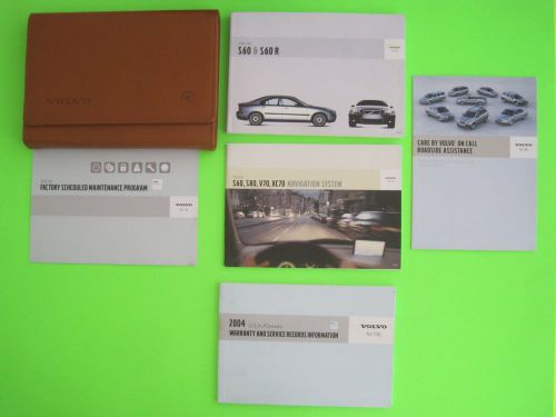 2004 volvo s60 &amp; s60 r factory owner's manual set &amp; case *oem*