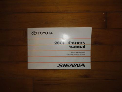 2001 toyota sienna owners manual