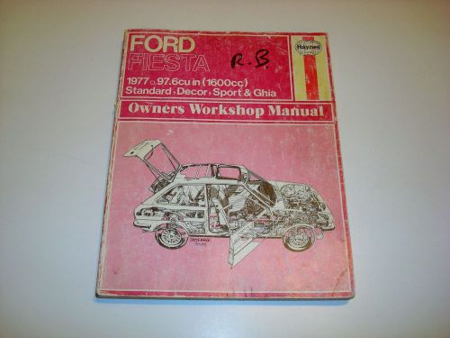 Haynes vintage 1977 ford fiesta owner&#039;s workshop manual.