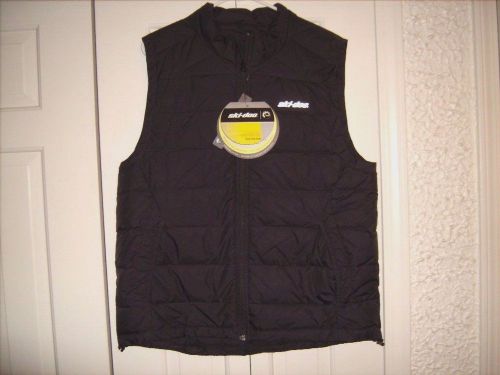 Ski-doo mens packable down vest size medium black new with tags
