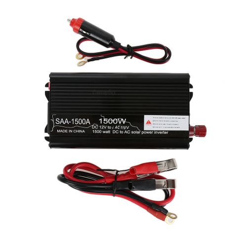 1500w car dc 12v to ac 110v power inverter charger converter for electronic ga