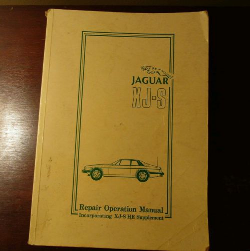 Jaguar xj-s repair operation manual