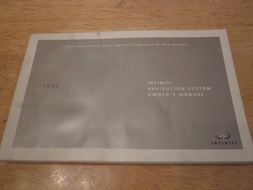 2007 infiniti navigation system owner manual oem owners