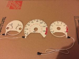 1998-2002 honda accord 4 cyl manual trans white glow gauges green &amp; blue