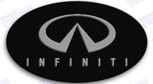 Infiniti  iron on embroidery patch   2.5&#034; x 1.5&#034; auto car suv logo crest