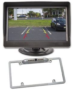 Rockville Chrome Full Metal License Plate Camera + 4.3" Dash Mount Car Monitor, US $54.95, image 2