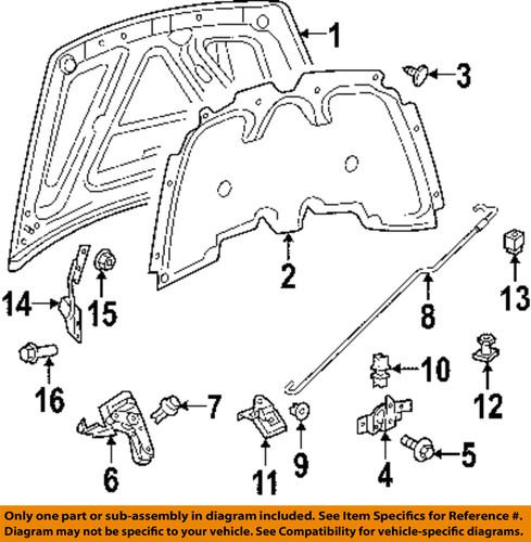 Mopar oem 5054227aa hood-hood bumper