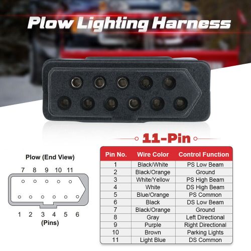 11 Pin Vehicle Side Light Wiring Harness For Western SnowEx Plows 26357 22413, US $19.90, image 11