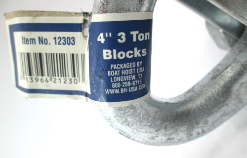 Boat Hoist USA - 12303 - 4in 3 Ton Snatch Block - Boat Lift Cable Rigging, US $45.99, image 2