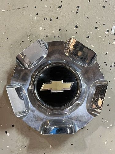 2009-2011 chevy avalanche chrome black center cap 7.5&#034; factory oem 9597345