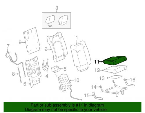 Genuine GM Ebony 3rd Row Passenger Side Seat Cushion Cover 22971632, US $173.22, image 3