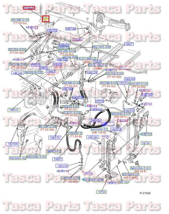 New oem a / c evaporator tube grommet 1992-2004 ford e - 150 e - 250 e - 350