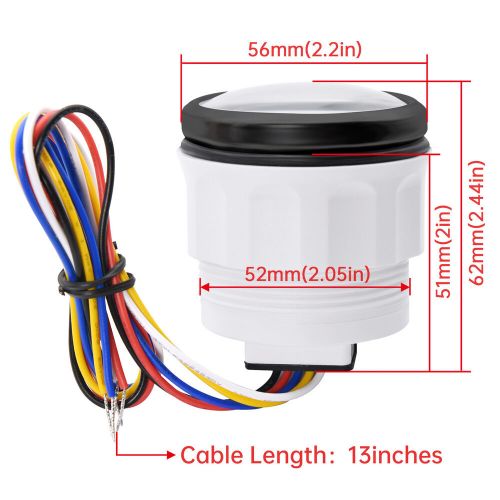 52mm 3 in 1 Multi-Function Car Digital Water Temp ℉ Oil Pressure PSI Fuel Gauge, US $28.89, image 5