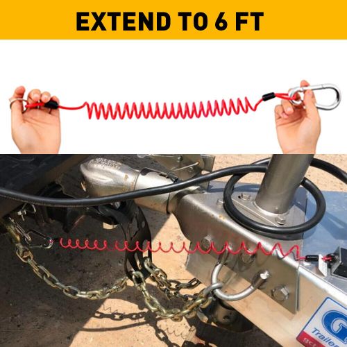 AUXITO Trailer Breakaway Cable 6' Coiled Safety Cables For RV, US $12.29, image 6