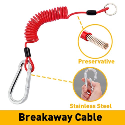 AUXITO Trailer Breakaway Cable 6' Coiled Safety Cables For RV, US $12.29, image 7