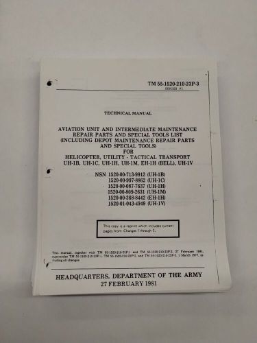 Bell UH-1B/1C/1H/1M/EH-1H/1V Utility-Tactical Transport Helicopter Maint-3 Vols., US $74.95, image 17