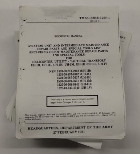 Bell UH-1B/1C/1H/1M/EH-1H/1V Utility-Tactical Transport Helicopter Maint-3 Vols., US $74.95, image 24