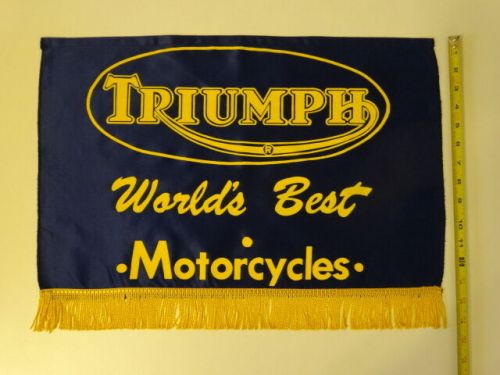 Vintage 1960s TRIUMPH World Best Motorcycle Bike Shop Advertisement Satin Banner, US $129.85, image 9