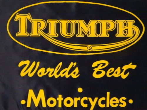 Vintage 1960s TRIUMPH World Best Motorcycle Bike Shop Advertisement Satin Banner, US $129.85, image 11