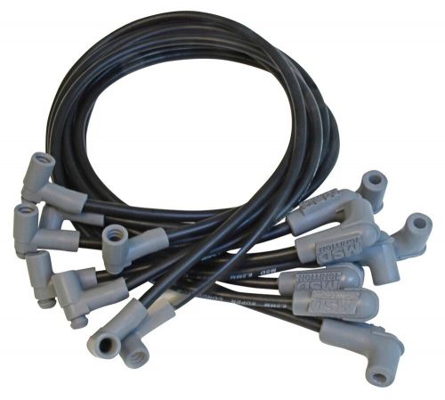 Msd 35603 wire set, sc blk, bb chevy for use with hei tower cap