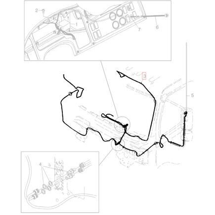 A06-41347-003 antenna cable 1750 mm cable length for freightliner