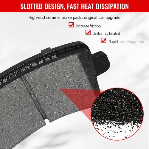 Front Disc Brake Rotors and Ceramic Brake Pads Kit for 2003 - 2008 Honda Pilot, US $87.09, image 2