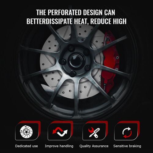 Front Disc Brake Rotors and Ceramic Brake Pads Kit for 2003 - 2008 Honda Pilot, US $87.09, image 4