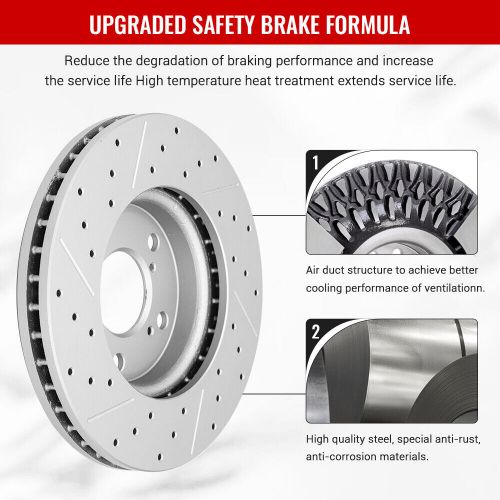 Front Disc Brake Rotors and Ceramic Brake Pads Kit for 2003 - 2008 Honda Pilot, US $87.09, image 6