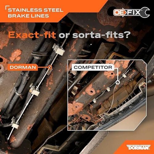 2003-2004 chevrolet gmc dorman 919-113 stainless steel complete brake line kit