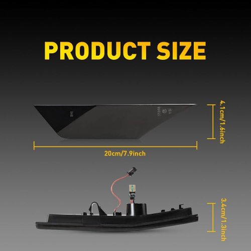 2set amber &amp; white dynamic turn signal led side marker lights for honda civic 20