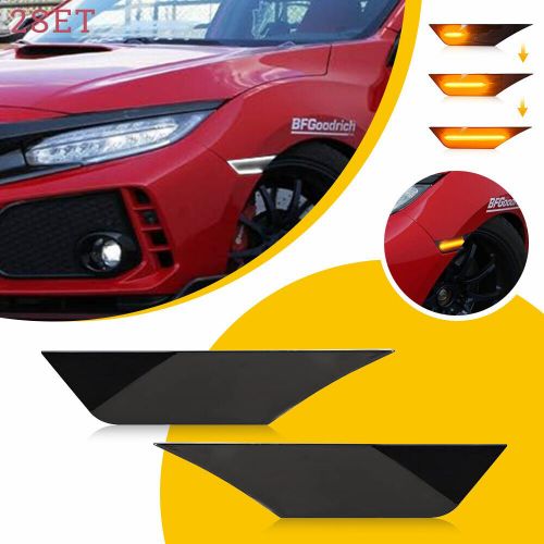 2set Amber & White Dynamic Turn Signal LED Side Marker Lights For Honda Civic 20, US $59.59, image 13