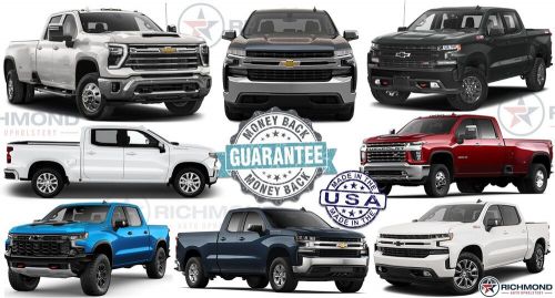 22-25 Chevy Silverado 1500 LTZ-Driver Bottom PERFORATED Leather Seat Cover Black, US $276.99, image 11