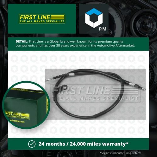 Handbrake Cable Rear Right FKB2744 First Line Hand Brake Parking 46825396 New, US $, image 2