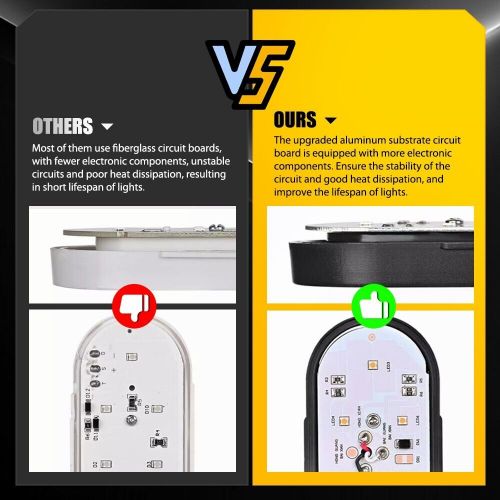 4X 6Inch Oval Trailer Tail Light with flush Mount Grommets Plugs w/Mounting RED, US $54.99, image 5