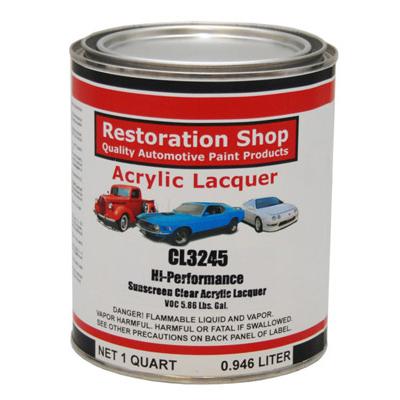 Restoration shop 1 quart cl3245 hi-performance acrylic laquer clear coat