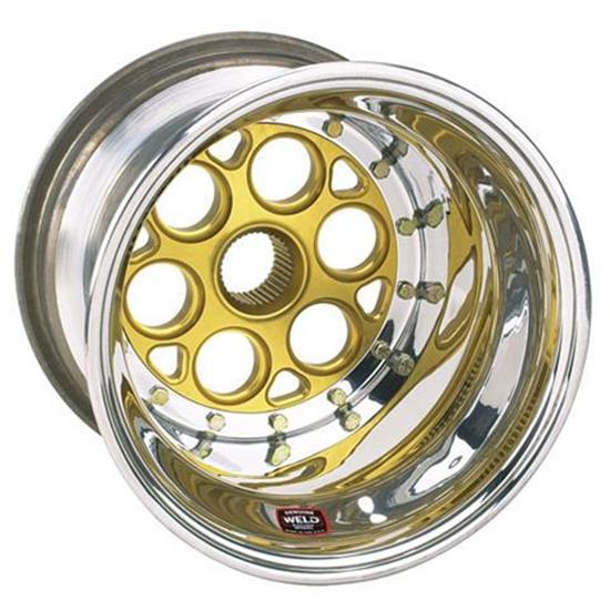 New weld racing 13 x 8" magnum midget 36 spline non-beadlock wheel, 3" offset