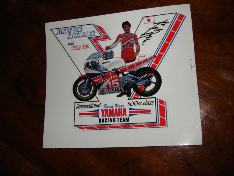 Rare vintage 500cc moto gp yzr500  hiroyuki kawasaki ahrma yamaha road race team